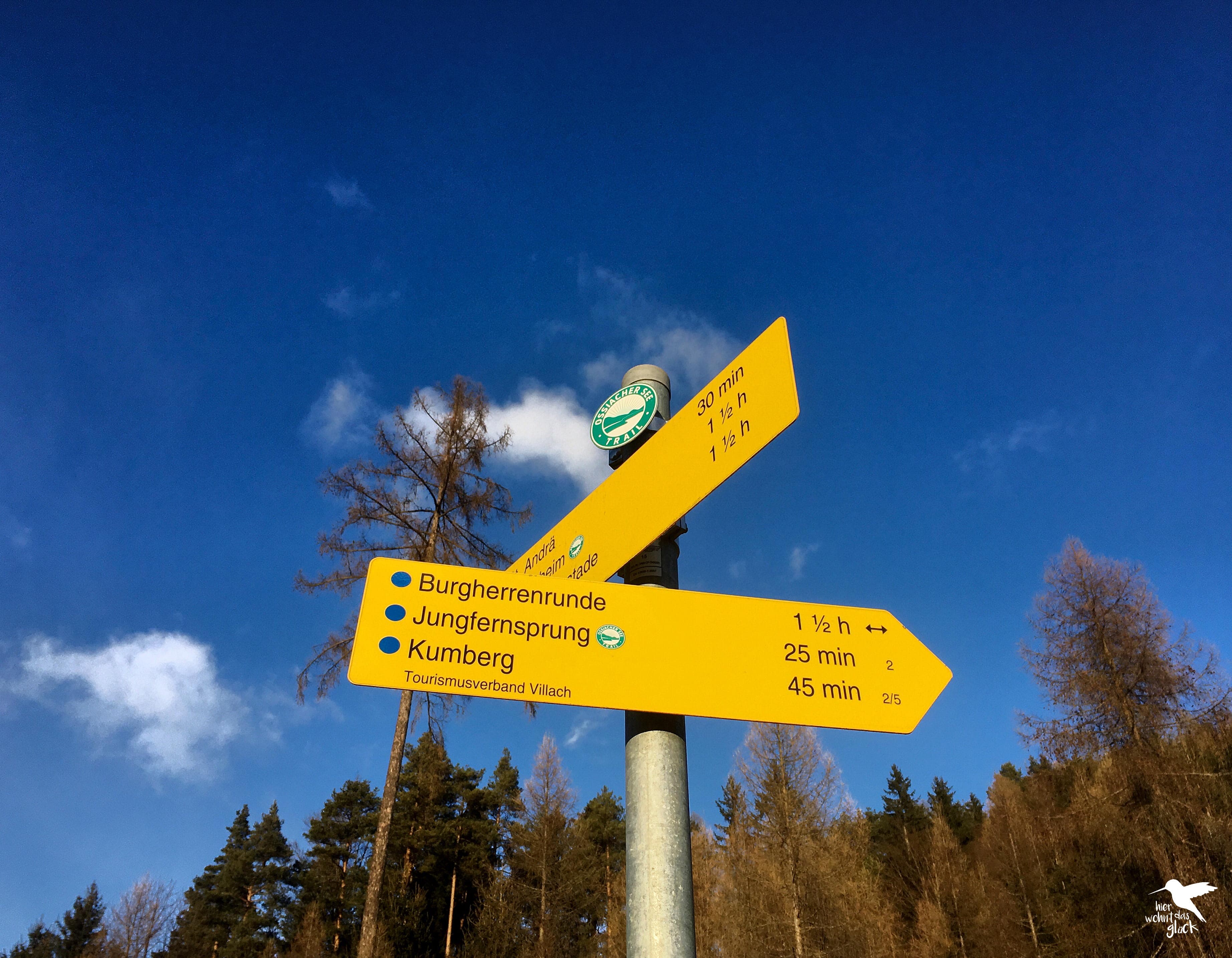 Ossiacher See Wegschild