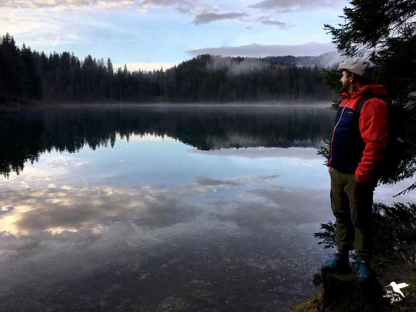 Die Laghi di Fusine nach dem Sonnenuntergang - mystisch schöne Stimmung