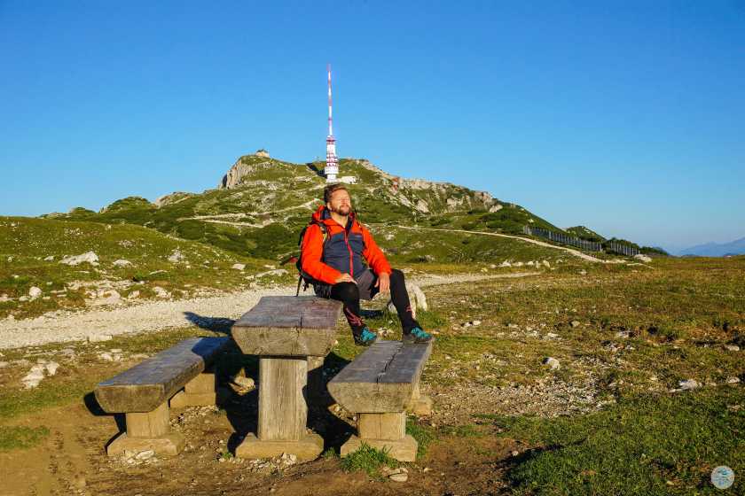 Sonnenaufgang am Dobratsch 2166m in Kärnten in der Nähe von Villach