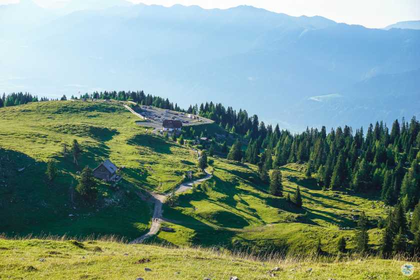 Sonnenaufgang am Dobratsch 2166m in Kärnten in der Nähe von Villach